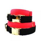 Luxury Dog Collars And Leashes Velvet Cotton Material Red / Black Color supplier