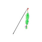 Fashion Interactive Cat Toys Soft Plush Feathers Stick Long Tail Educational Cat Toys supplier