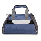 Navy Blue Color Puppy Carry Bag , Dog Travel Bag Washable Large Capacity supplier