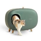 Pet Cleaning Enclosed Kitty Litter Box , Lightweight Cat Litter Training Toilet supplier