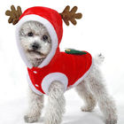 Christmas Pet Clothes Dog Hooded Coat Lint Material With Geometric Patterns supplier
