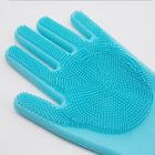 Long Silicone Pet Glove Dog / Cat Hair Removal Bathing Tools supplier