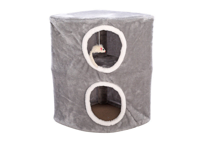 Professional Cat Climbing Frame Grey Color Triangle / Square Shape Easy Install supplier