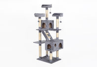 Multi - Layer Cat Climbing Frame Luxury Beige / Grey Color For 4-5 Cats Available supplier