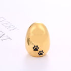 Waterproof Pet Urns Egg Shape Eco - Friendly Silver / Black / Rose Gold Color supplier