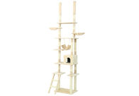 Adjustable Height Cat Scratching Tree , Stylish Cat Tree With Auxiliary Stairs supplier
