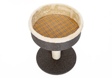 Naturalness Round Cat Scratching Post Plate / Paper Tube / Fur Material supplier