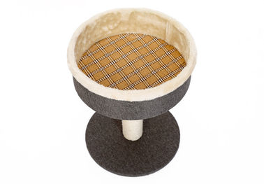 Naturalness Round Cat Scratching Post Plate / Paper Tube / Fur Material supplier