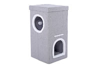 Professional Cat Climbing Frame Grey Color Triangle / Square Shape Easy Install supplier