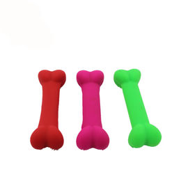 Bone Shape Pet Play Toys Non - Toxic Silicone Material For Dog Dental Health supplier