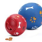 Blue / Red Color Dog Fetch Ball , Dog Snack Ball Chewable For Training Pets supplier