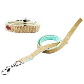 Nature Hemp Collar And Leash Set , Dog Collar Leash Combo 100% Cotton Material supplier