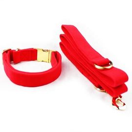 4 Size Dog Collars And Leashes Luxury Padded Decorative Velvet Customized Logo supplier