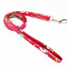 Christmas Style Dog Collars And Leashes Soft Comfortable With Exquisite Fastener supplier