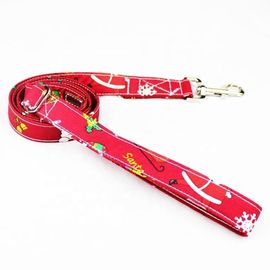 Christmas Style Dog Collars And Leashes Soft Comfortable With Exquisite Fastener supplier