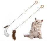 Funny Interactive Cat Toys With Stainless Steel Rod PP Plastic Chips supplier