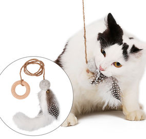 Funny Interactive Cat Toys With Stainless Steel Rod PP Plastic Chips supplier