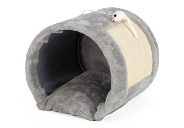 Grey Color Pet Den Bed / Cat Scratcher Bed Large Size Weight 1.05kg With Mouse Toy supplier