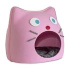 Cat Shape Pet Den Bed Hand Wash Easy Assembly Removable Cover Customized Size supplier