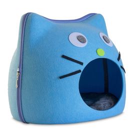 Cat Shape Pet Den Bed Hand Wash Easy Assembly Removable Cover Customized Size supplier