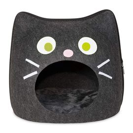 Cat Shape Pet Den Bed Hand Wash Easy Assembly Removable Cover Customized Size supplier