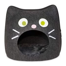 Cat Shape Pet Den Bed Hand Wash Easy Assembly Removable Cover Customized Size supplier