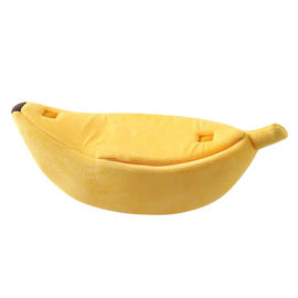 Banana Shape Unusual Cat Beds , Warm Winter Cat Bed Not Easy Deformation supplier