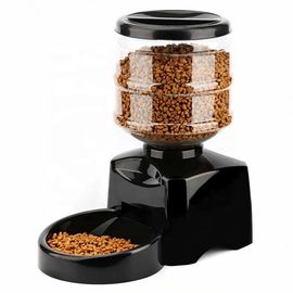 Capacity 5.5L Automatic Pet Feeder , Pet Food Dispenser Multifunction Black Color supplier