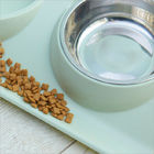 Fashionalbe Pet Food Feeder / Combination Double Bowl Thick Non - Tasteless supplier