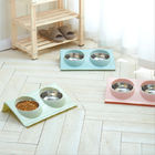 Fashionalbe Pet Food Feeder / Combination Double Bowl Thick Non - Tasteless supplier