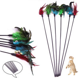 Customized Professional Pet Supplies , Funny Feather Stickers Cat Feather Teaser supplier