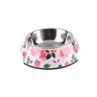 Customized Pattern Pet Food Feeder Melamine / Stainless Steel Material supplier