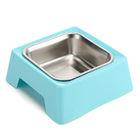 Weight 170 G Stainless Steel Pet Bowls Portable Blue / Green / Pink Color supplier
