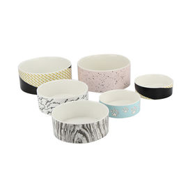 Multiple Size Personalized Ceramic Dog Bowls For Decoration / Promotional Gift supplier