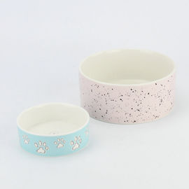 Multiple Size Personalized Ceramic Dog Bowls For Decoration / Promotional Gift supplier