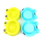 Double Bowls Pet Food Feeder Cute Modeling Frog Shape Easy Cleaning supplier