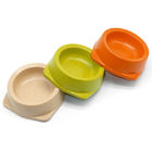 Customized Size Ceramic Pet Bowl , Pet Food Bowl Green / Orange / Beige Color supplier