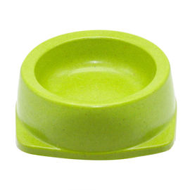 Customized Size Ceramic Pet Bowl , Pet Food Bowl Green / Orange / Beige Color supplier