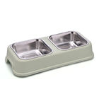 Quadrate Shape Pet Food Feeder Three Color Available High Transparency supplier