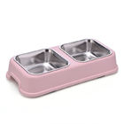 Quadrate Shape Pet Food Feeder Three Color Available High Transparency supplier