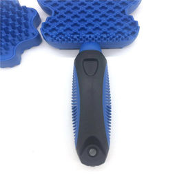 Blue Color Pet Hair Brush Weight 167g Special Shape TPR / PP Material supplier