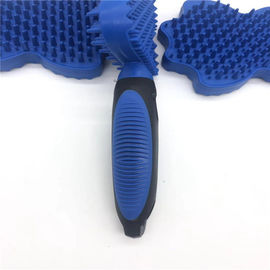 Blue Color Pet Hair Brush Weight 167g Special Shape TPR / PP Material supplier