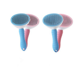 Thick Tips Pet Hair Brush Soft Comfortable With Non - Slip Silicone Handle supplier