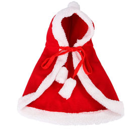 Christmas Style Luxury Cat Clothes Red Cloak Weight 0.15kg For Gift / Souvenir supplier