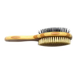 Vent Design Pet Grooming Comb , Dog Shedding Brush Solid Wood Handle supplier