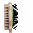 Vent Design Pet Grooming Comb , Dog Shedding Brush Solid Wood Handle supplier