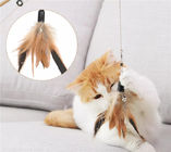 Retractable Feather Teaser Cat Toy Plastic Material For Pet Cat Play supplier
