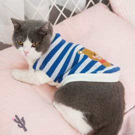 Customized Pattern Cat Wearing Sweater , Designer Cat Clothes Size XS - XXL supplier