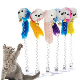 Cute Mouse Self Play Cat Toys Lightweight Funny With Bottom Sucker / Spring supplier