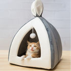 Warm Small Pet Cat Bed / Kitten House Collapsible Cave Bed For Winter supplier